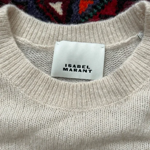 Isabel Marant Lylia Beige Cashmere Silk Baby Alpaca Blend Sweater